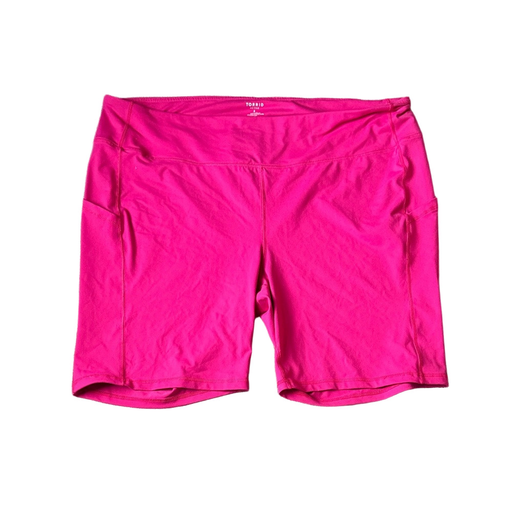 Torrid Active Biker Shorts SIZE 5X Hot Pink High Rise Stretch Gym Workout Shorts